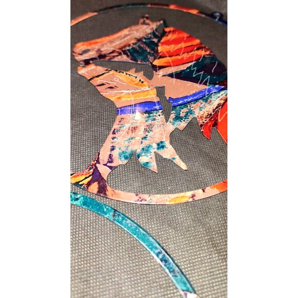 Western-Themed Metal Wall Art Set With Horse Cowboy Boot Designs NEW 8" - Picture 9 of 10